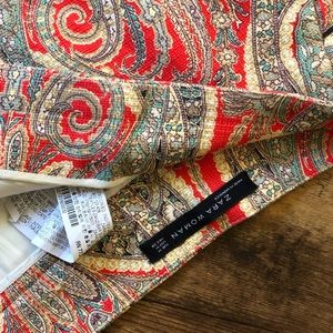Red Beige Arabesque Zara Shorts